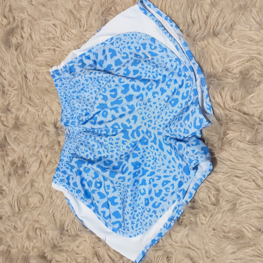 Nike Dri-Fit Blue Cheetah Print Running Shorts